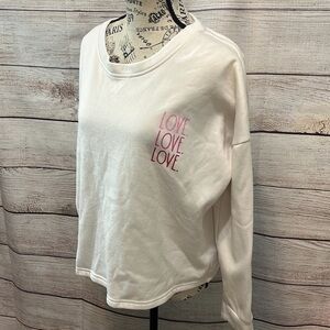 Rae Dunn Sweatshirt LOVE Crewneck Oversized Size Medium